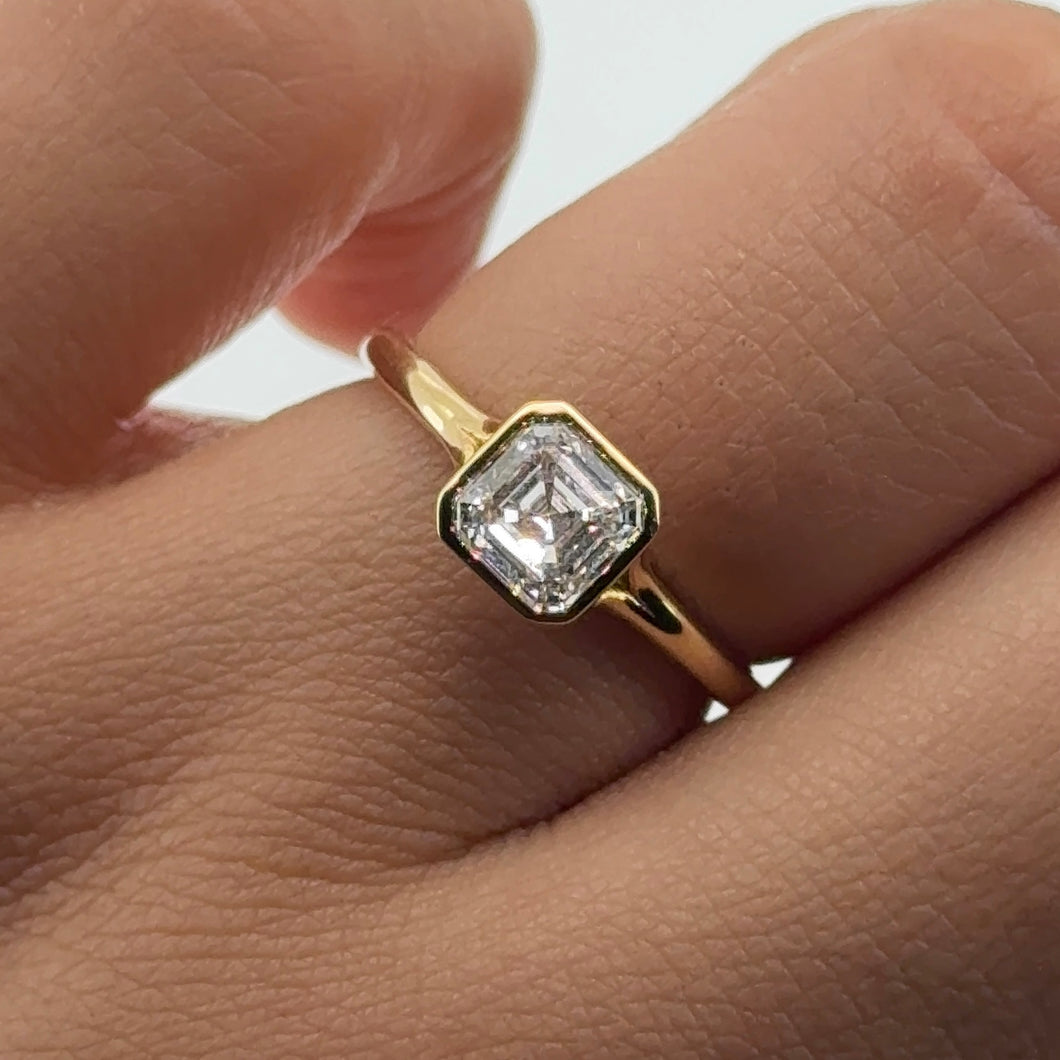 Diamante laboratorio asscher 1.08cts