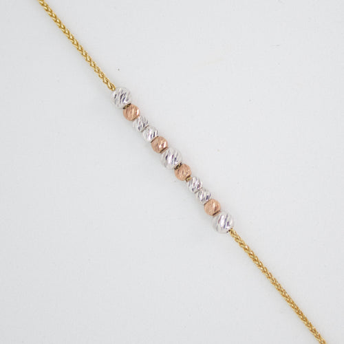 Pulsera en oro florentino 14k