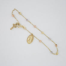 Cargar imagen en el visor de la galería, Pulsera decenario con cruz y medalla