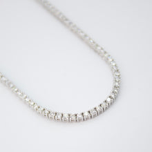 Cargar imagen en el visor de la galería, Tennis necklace en oro blanco 14k con diamantes.