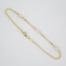 Cargar imagen en el visor de la galería, Pulsera en oro amarillo 14k con zirconias.