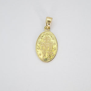 Medalla Virgen milagrosa en oro combinado 14k.