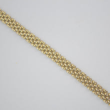 Cargar imagen en el visor de la galería, Pulsera tejido pantera en oro amarillo 14k.