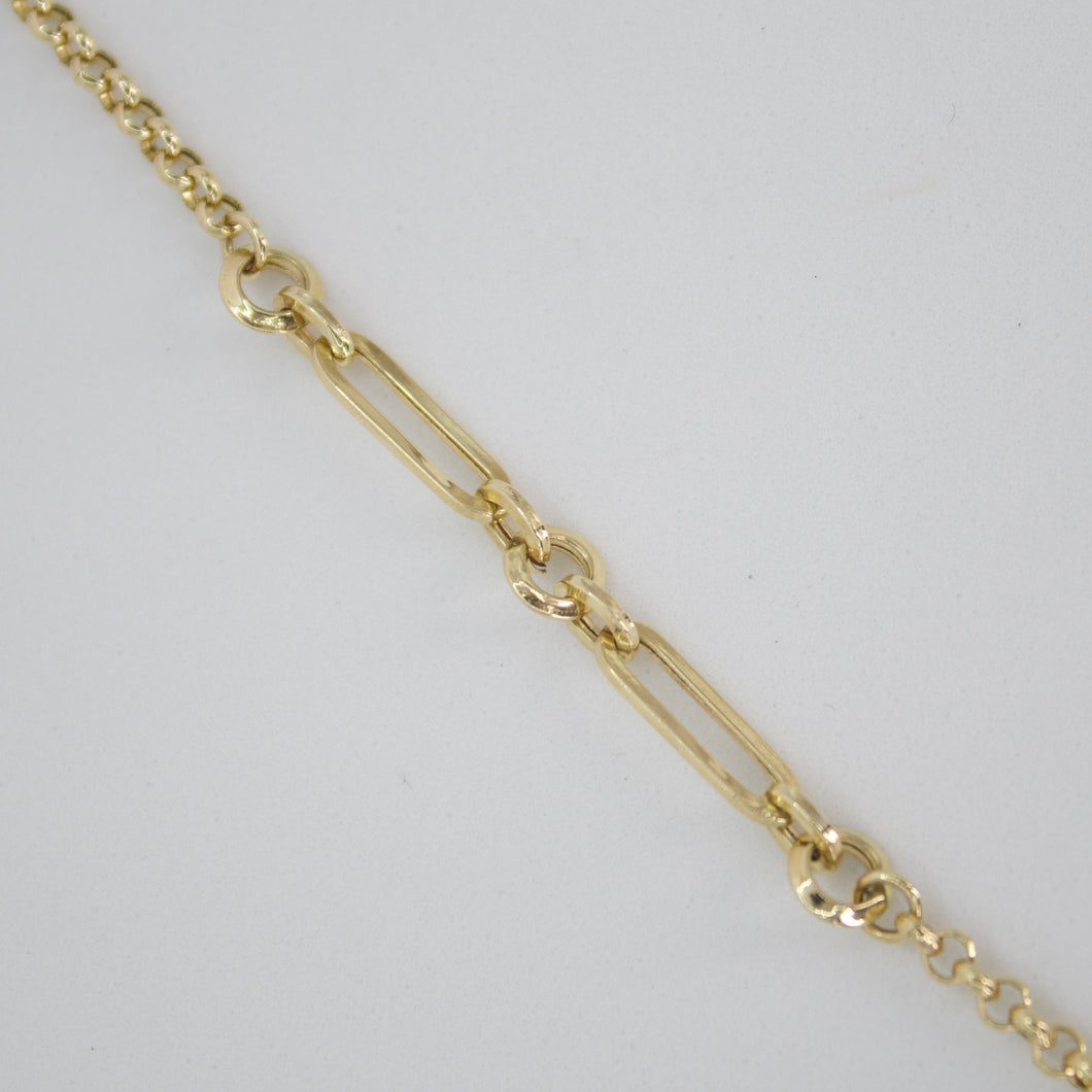 Pulsera eslabones en oro amarillo 14k.