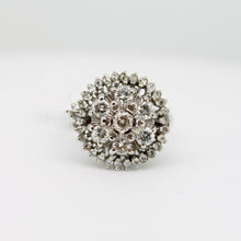 Cargar imagen en el visor de la galería, Anillo oro blanco 14k con diamantes.