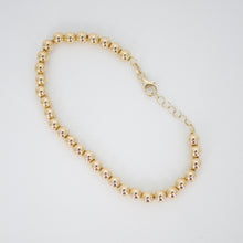 Cargar imagen en el visor de la galería, Pulsera de bolitas en oro amarillo 14k.