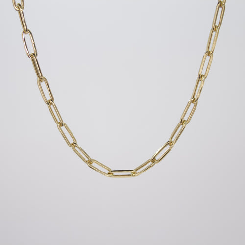 Cadena en oro amarillo de 14k tejido clip.