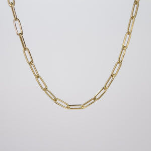 Cadena en oro amarillo de 14k tejido clip.