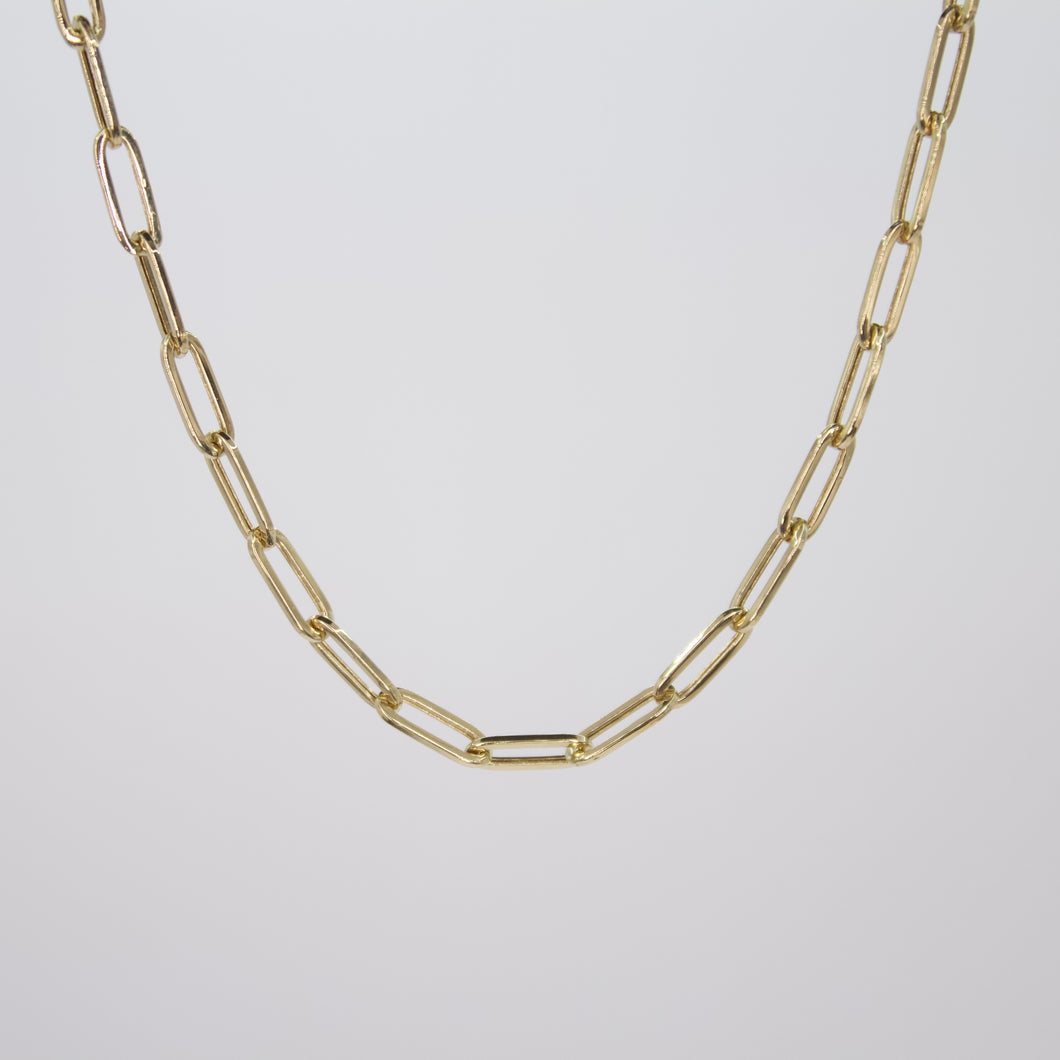 Cadena en oro amarillo de 14k tejido clip.