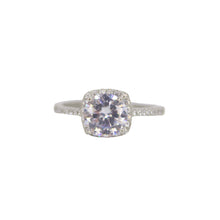 Cargar imagen en el visor de la galería, Anillo de compromiso en plata con zirconias.