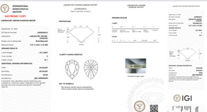 Diamante laboratorio Pera 1.22cts