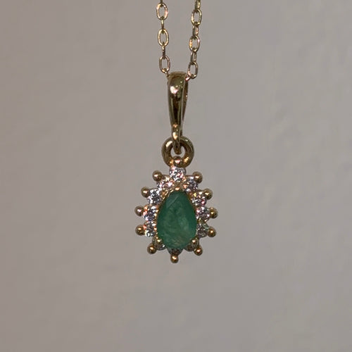 Gargantilla Esmeralda con zirconias