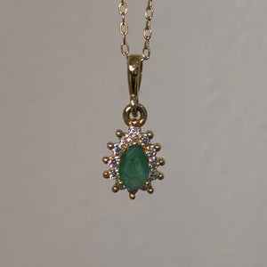 Gargantilla Esmeralda con zirconias