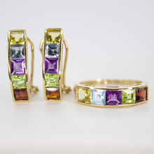 Cargar imagen en el visor de la galería, Juego en oro amarillo 14k con piedras naturales.