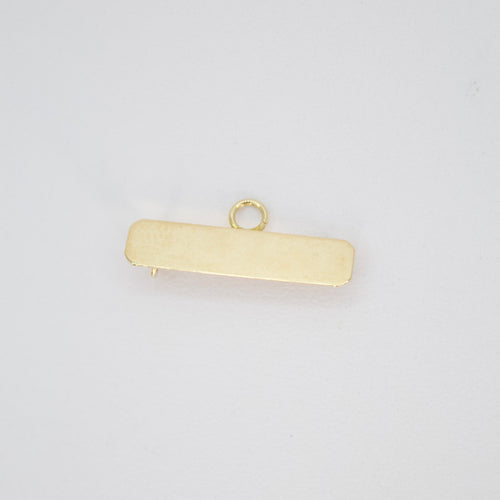Placa porta medalla en oro amarillo 14k.