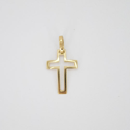 Cruz en oro amarillo 14k.