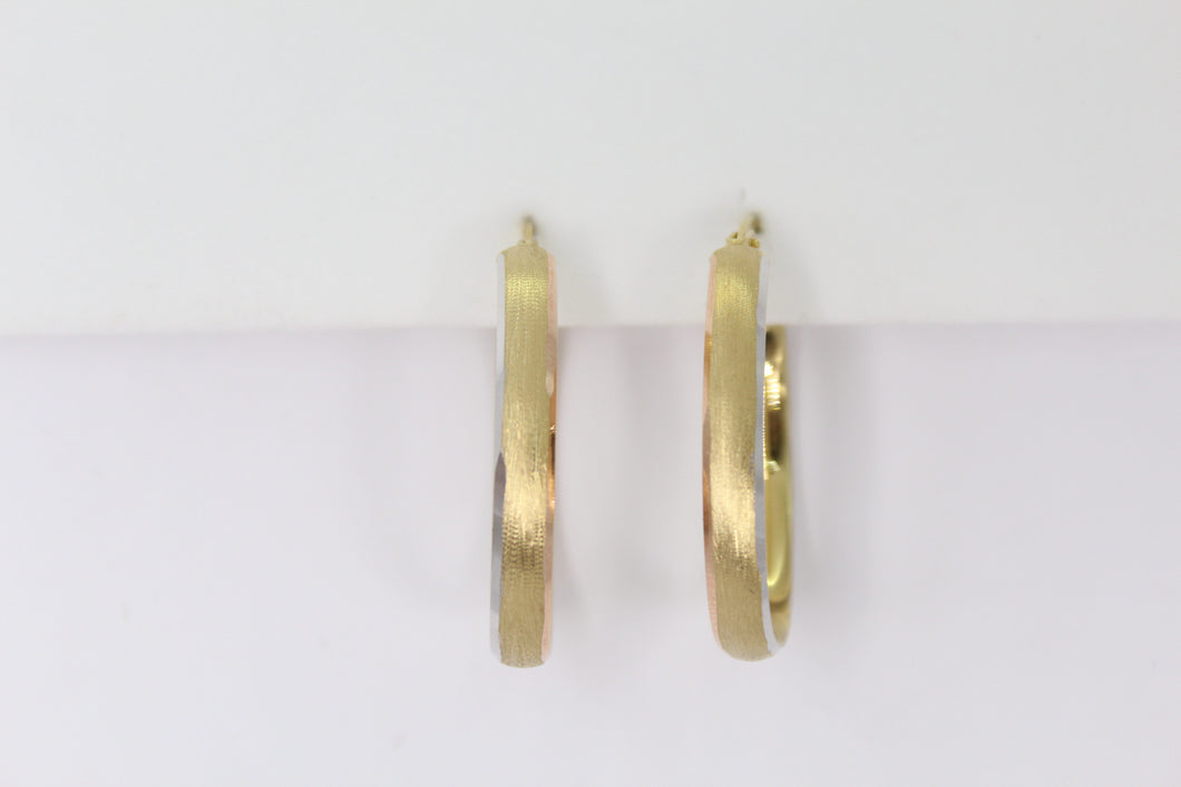 Arracadas en oro combinado 14k.