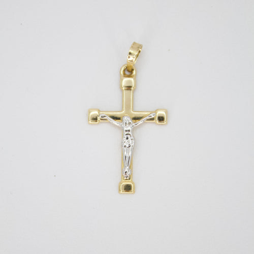 Cruz en oro combinado 14k