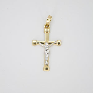 Cruz en oro combinado 14k