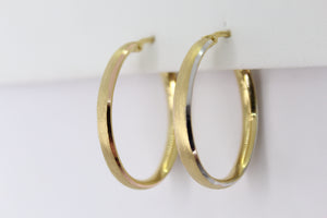 Arracadas en oro combinado 14k.