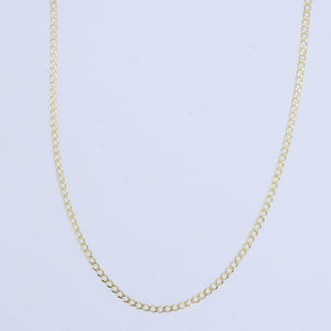 Cadena cubana en oro amarillo 14k.