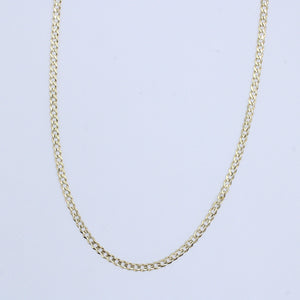 Cadena cubana en oro amarillo 14k.