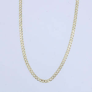 Cadena cubana en oro amarillo 14k.