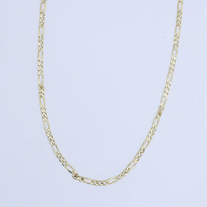 Cadena tejido 3x1 en oro amarillo 14k.