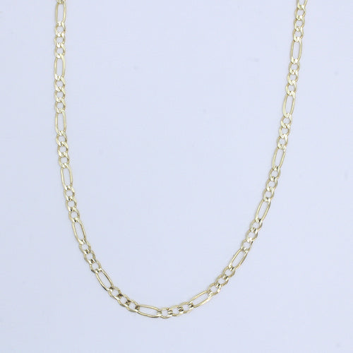 Cadena tejido 3x1 en oro amarillo 14k.