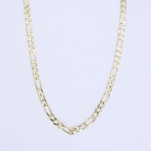 Cadena tejido 3x1 en oro amarillo 14k.