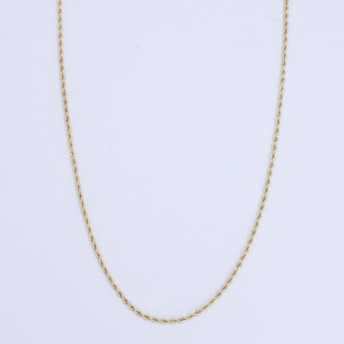 Cadena torsal en oro amarillo 14k.