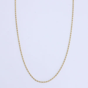 Cadena torsal en oro amarillo 14k.