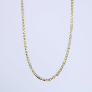 Cadena doble rombo en oro amarillo 14k.