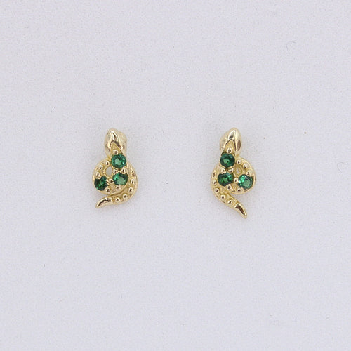Broquel víbora en oro amarillo 14k.