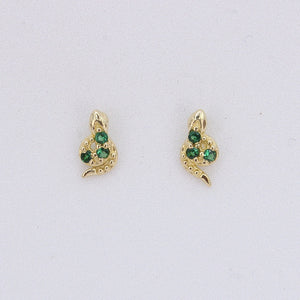 Broquel víbora en oro amarillo 14k.