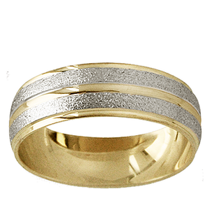 Argolla en oro combinado  14k DO